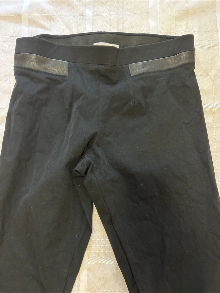 Pantalón Helmut Lang Cuero Contraste Negro Talla S Elástico, Informal, Cómodo Negro Foto 2 de 4