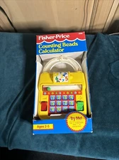 New Vintage 1992 Fisher Price Counting Beads Calculator