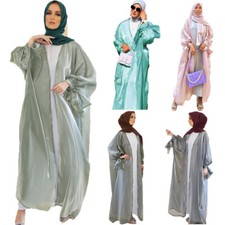 Ramadan Open Abaya Kimono Summer Dubai Turkey Abaya for Women Muslim Maxi Dress