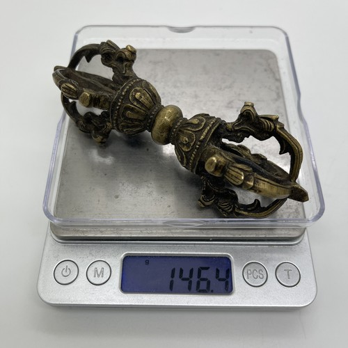 Early 20th C. Antique Tibetan Buddhist Ritual Vajra Dorjee Artifact Instrument - Picture 13 of 13