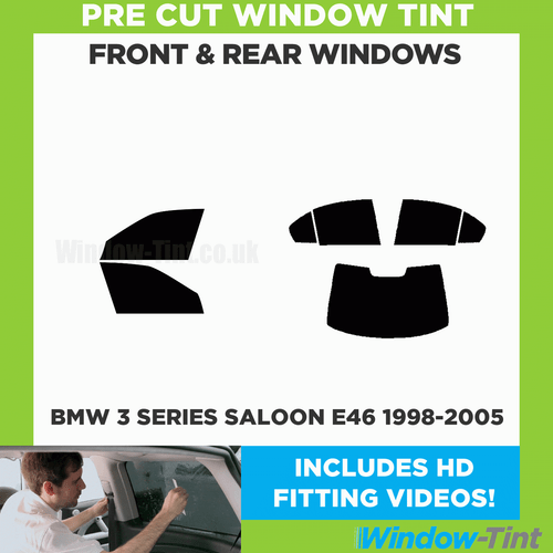 For BMW 3 Series 4-door Saloon E46 1998-05 Full Pre Cut Window Tint Kit Film - Picture 2 of 10