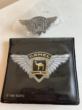 Vintage Camel Genuine Taste 1997 Vinyl Portable Ashtray W/Hat Pin