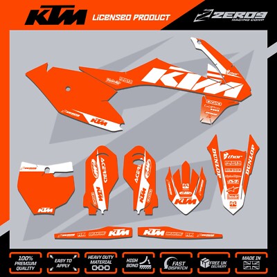 KTM 85 MOTOCROSS GRAFIK MX GRAFIK KIT DECALS AUFKLEBER SX 85 BLOK ORG/WHI