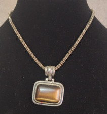 Tigers Eye Style Pendant and chain Choker