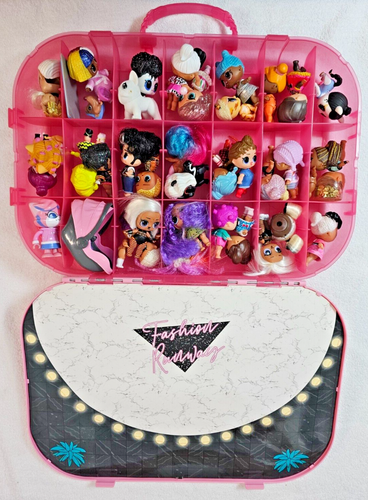 LOL Surprise Pink Storage Case 39 Dolls & Pets - Thrilla Neon Kitty Glitter more - Picture 1 of 7