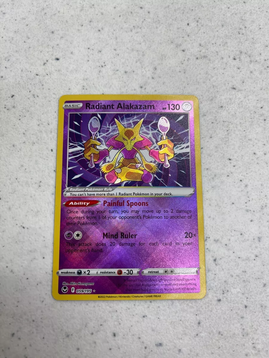 Radiant Alakazam Silver Tempest Pokemon Card