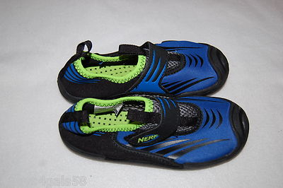 Boys Water Shoes BLUE BLACK Lime Green NERF  S 11-12 M 13-1 L 2-3 XL 4-5