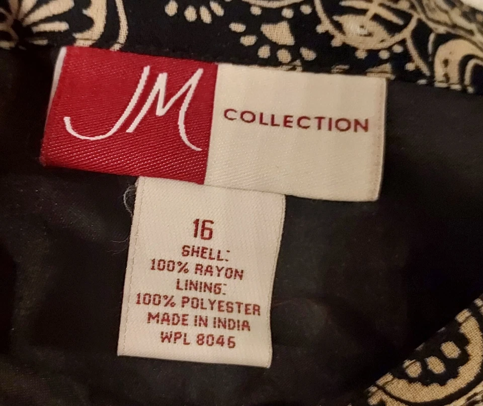 Vintage JM Collection Paisley Lined A-line Skirt Size 16 - Image 3 of 3