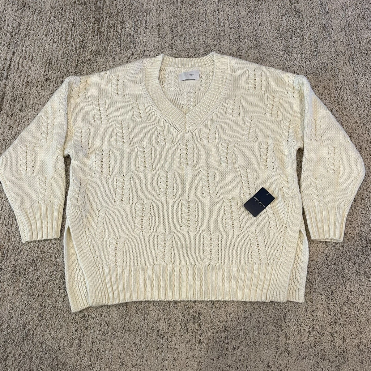 Lucky brand cable knit sweater sale