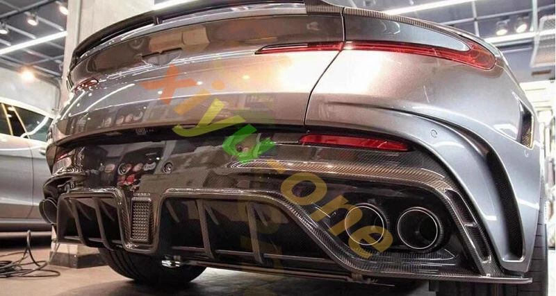 3Pcs Real Carbon Fiber Rear Trunk Wing Spoiler Lip For 2017-23 Aston Martin DB11 - Image 3 of 4