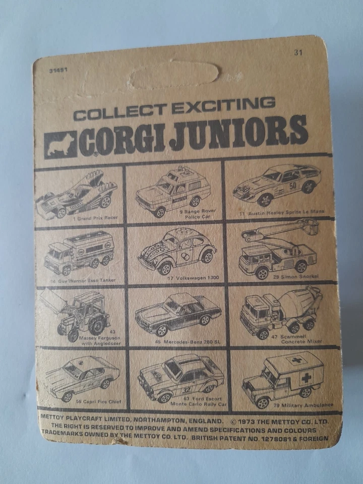 Corgi Junior - Military Field E96 "STANDARD BLISTER" . UNPUNCHED ! - Imagen 2 de 2