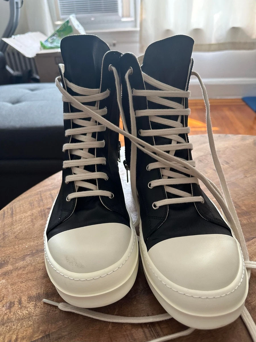 Rick Owens DRKSHDW Ramones (44 EU) - Black High Top Wax Canvas | eBay