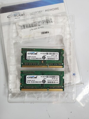 Crucial 4GB Kit (2 x 2GB) DDR3 256MX64 SODIM - USED