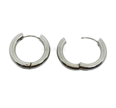 7 Paia Orecchini A Cerchio In Acciaio Inox - Diametro 8-20 Mm, Unisex, Design Semplice - Foto 3