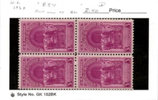 United States Postage Stamp, #854 Mint NH Block, 1939 Washington (AD)