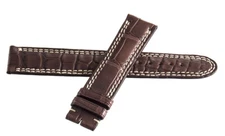 Montblanc Men's 19mm x 17mm Brown Alligator Leather Watch Band Strap FQH