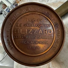 COPPER & BRASS ANTIQUE BLIZZARD CONTINUOUS SPRAYER by D B SMITH CO, UTICA N.Y.