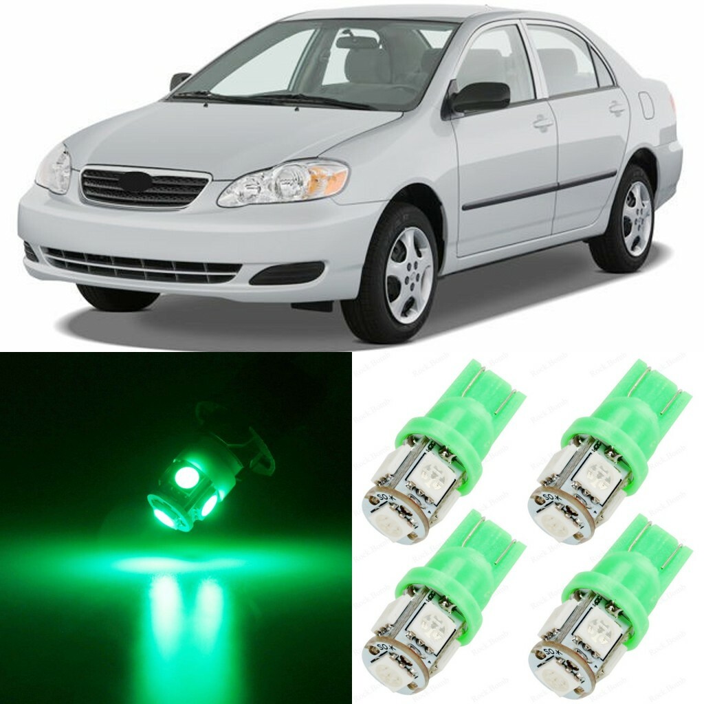 10 x Ultra Green Interior LED Lights Package For 2000- 2008