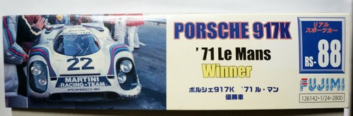 FUJIMI 1/24 Porsche 917K 1971 Le Mans winner Martini No.22 RS-88 scale model kit - Picture 7 of 8