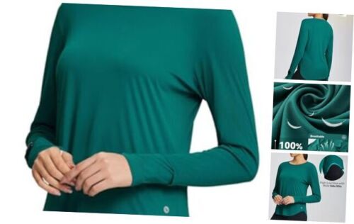 Women's UPF 50+ Sun Shirts UV Protection Long Sleeve Rash Guard Small Teal