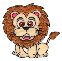 Ad93★LöWe Kinder AufnäHer Zum AufbüGeln Applikation BüGelbild Patch 8 X 6 Cm
