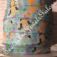 Mermaid foe inspired mermaid elastic mermaid hair ties mermaid foe- 5/8