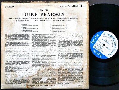 ★US盤青黒♪★『WAHOO!』デューク・ビアソン DUKE PEARSON Wahoo LP BLUE NOTE BST 84191 NY RVG JAZZ Donald
