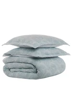 JOHN ROBSHAW WOVEN ADESH MIST BOTANICAL KING DUVET COVER 2 SHAM SET BLUE FLOWER