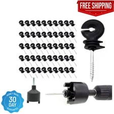 120 Pcs Electric Fence Insulator Screw-In Insulator Fence Ring Post Wood Post In