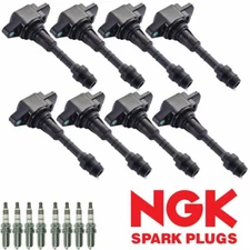 8x Ignition Coil & 8x NGK Iridium Spark Plug Fit 07-15 INFINITI QX56 5.6L UF551