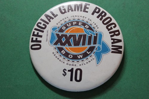 1994 - PIN - OFFIZIELLES SPIELPROGRAMM - SUPER BOWL XXVIII - GEORGIA DOME, ATLANTA