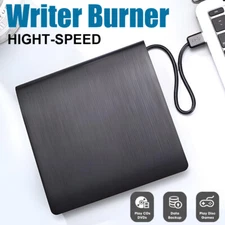 Portable USB3.0 Writer Burner Slim External CD DVD RW Drive Player For Laptop PC