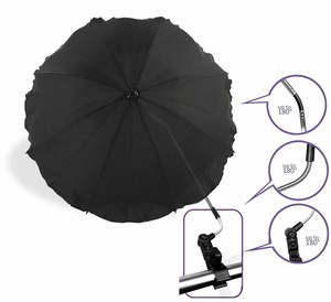 black pram parasol