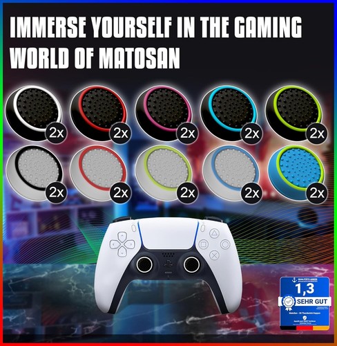 CONTROLLER GRIPS FOR PS5, PS4, XBOX SERIES PS3, ONE Thumb Stick Cap Cover x 20 - Picture 2 of 6