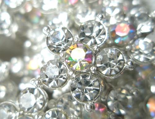 SILBER STRASS BLUMEN HAARNADEL PERLE weiß HAARNADELN BRAUT HOCHZEIT HAARSCHMUCK - Bild 7 von 12