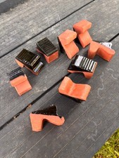 9 Black Glazed Terracotta Pot Feet for Improved Drainage. Used. Good Condition.
