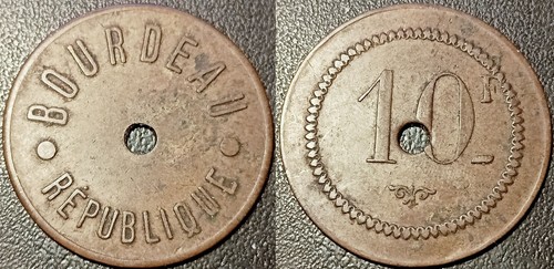 Token De Necesidad - París - Restaurante Bourdeau República - 10 FRANCOS !!