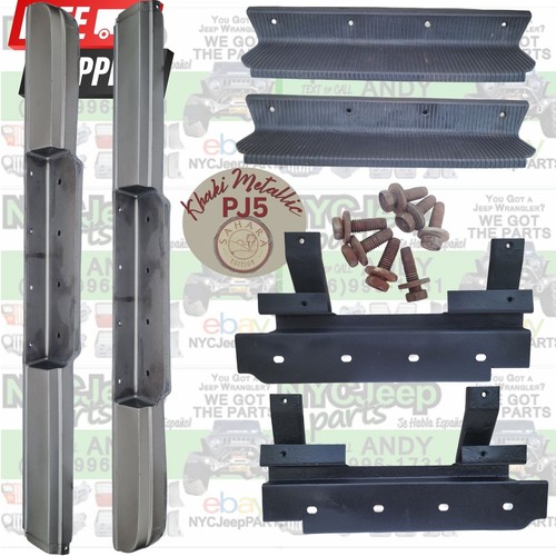 87-95 Jeep Wrangler YJ Factory Side Step Running Board Molding Flares w/ Bracket