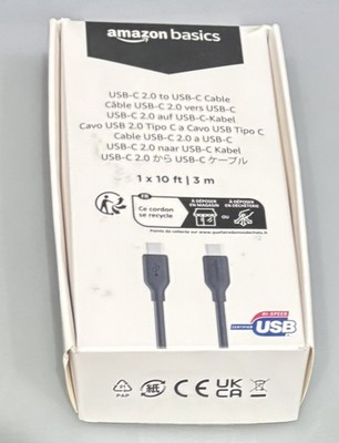 Amazon Basics USB-C Ladekabel  3 m, schwarz, 60 w, Notebooks, Laptops, Macbook