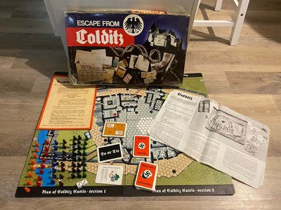 VINTAGE ESCAPE FROM COLDITZ BRETTSPIEL GIBSONS SPIELE 1992 - KOMPLETT