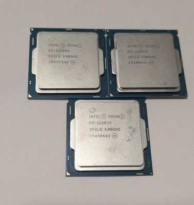 3x Intel Xeon E3-1220 v5 3.00GHz SR2LG LGA1151 Skylake Prozessor CPU-Set