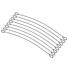 8Pcs 1Ft Safety Cable Lock Stainless Steel 2mm Security Wire Ropes Black