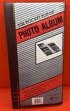 VTG Kleen Vu American Family Line 104 Pocket Flip-Up Maroon Photo Album - New