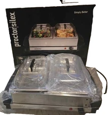 Double 2.5qt Buffet Food Warmer - Electric Holiday Serving Trays