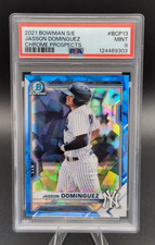 Jasson Dominguez 2021 Bowman Chrome Sapphire Baseball #BCP-13 (Yankees) PSA 9