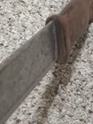 Vintage Handmade Knife Carbon Steel Blade 9-1/2" Blade Wood Handle Brass Pins — photo 9