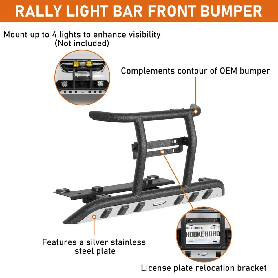 Barra de parachoques delantera de tubo de acero Fit Subaru XV Crosstrek 2013 2014 2015 2016 2017 Foto 2 de 4