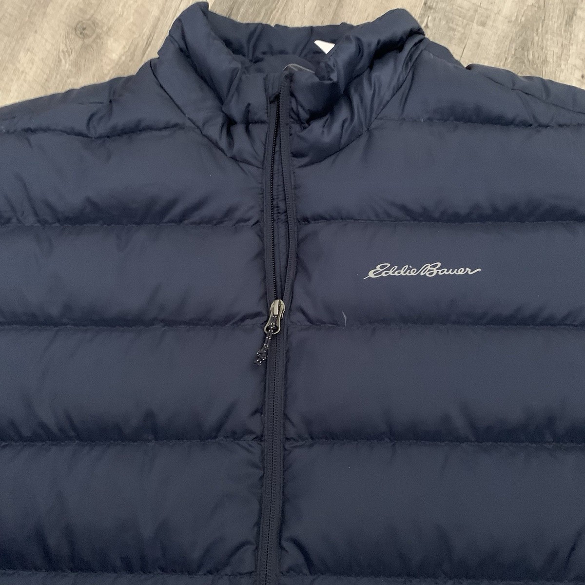 Eddie Bauer EB650 Down Puffer Jacket Mens Size XXL Navy Blue Eddie Bauer EB650 Down Puffer Jacket Mens Size XXL Navy Blue