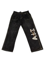 Platinum Fubu Jeans Mens 49x34 Muhammad Ali Dark Wash Carpenter Jeans Y2K Baggy