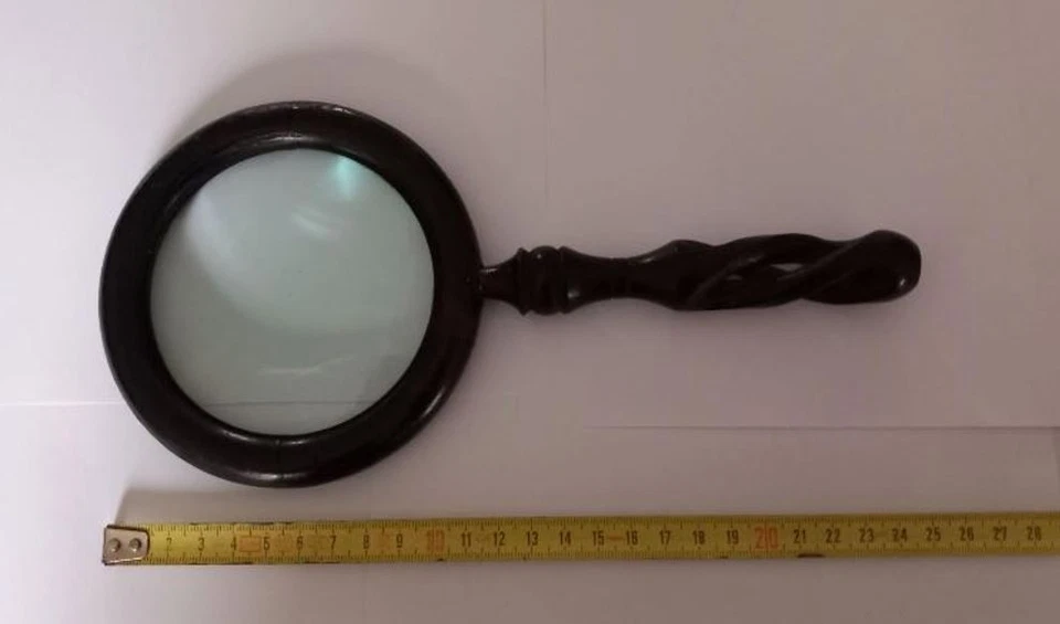 Ancienne grosse Loupe en Bois Napoléon III - Photo 2/4